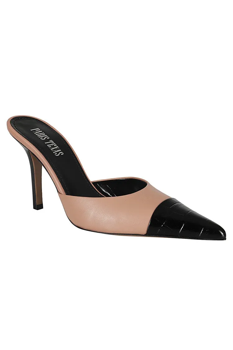 Dcollet Ashley Mule With Crocodile Leather Detail