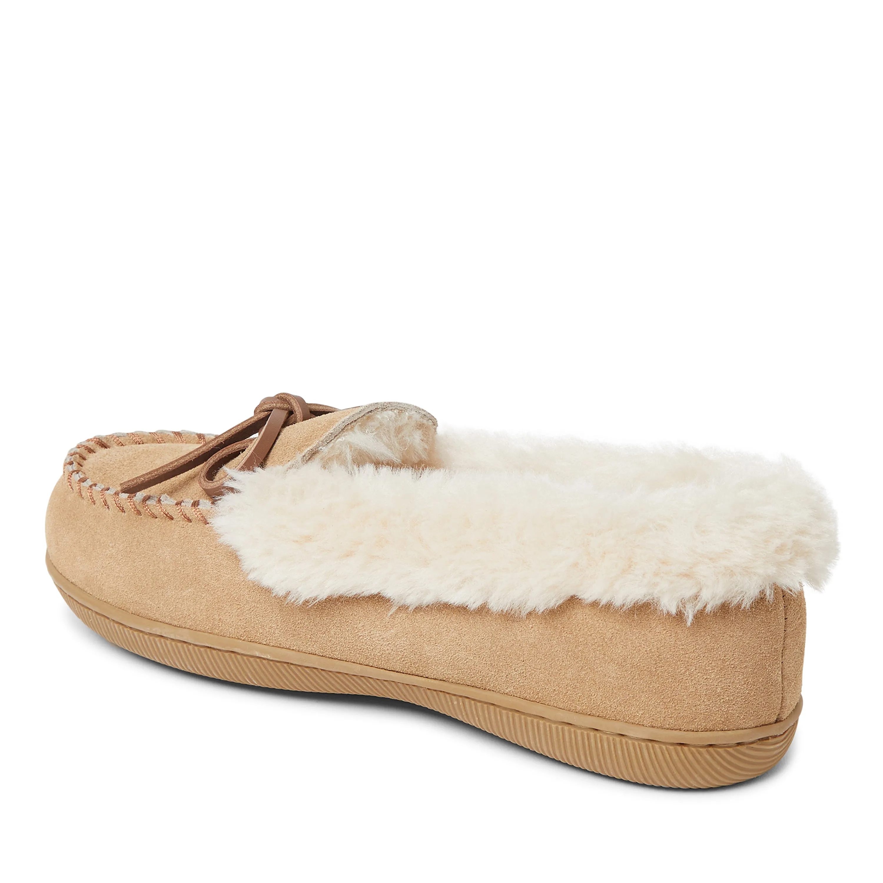 Dearfoams Women's Bethany Genuine Suede Moccasin
