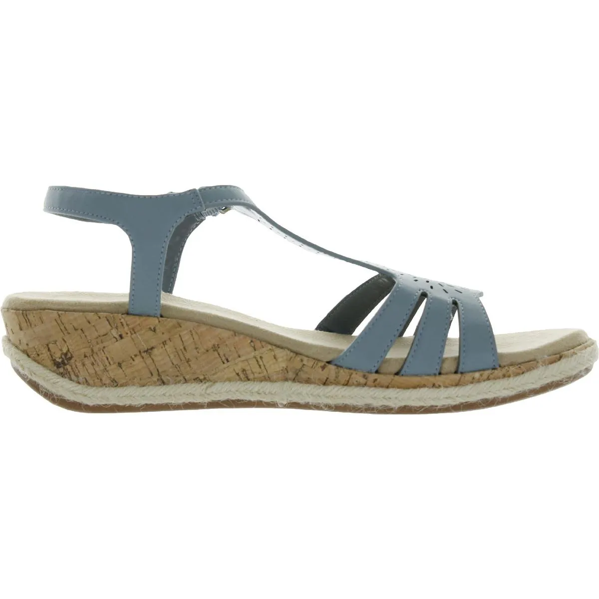 Dorinda Womens Faux Leather T-Bar Espadrilles