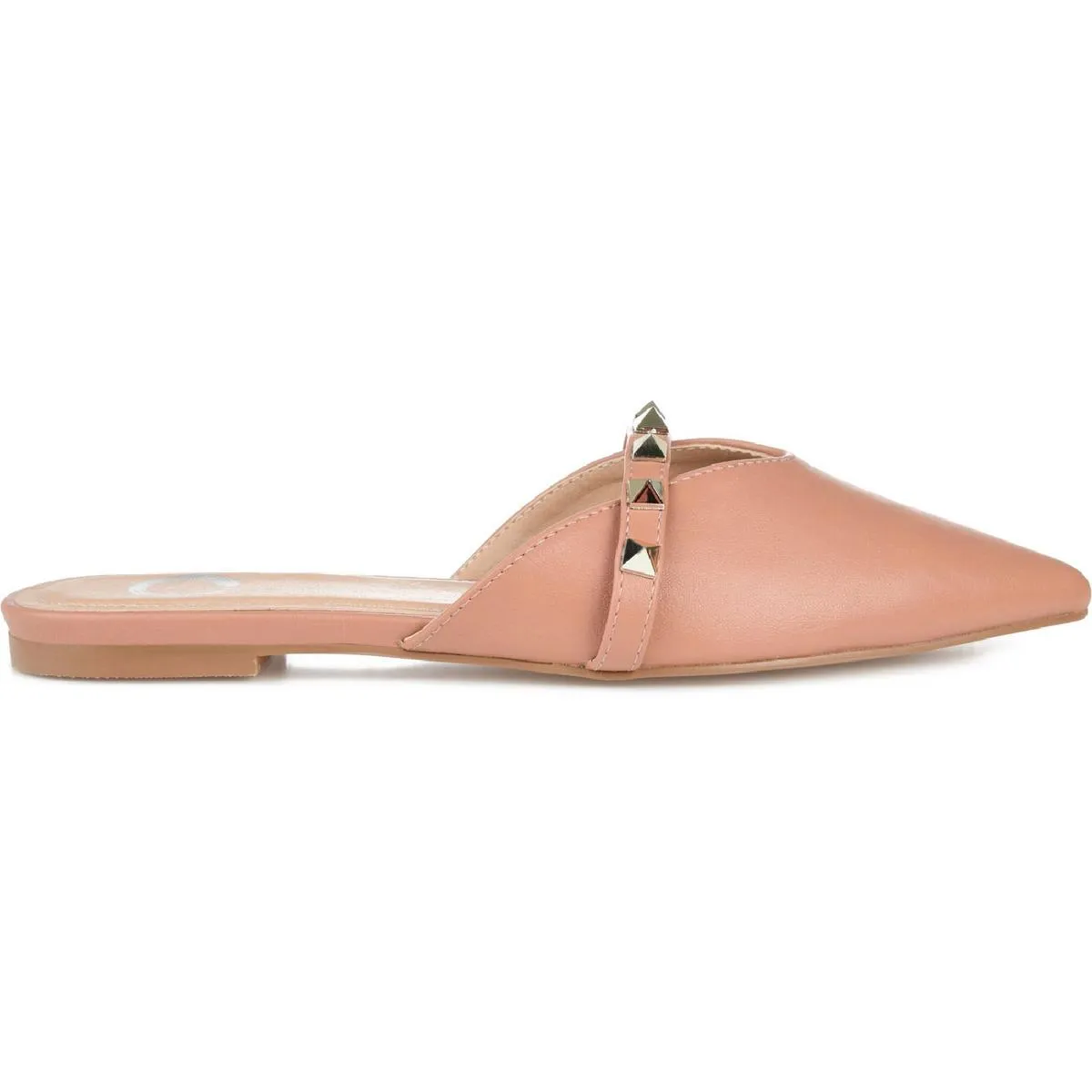 DREAH Womens Faux Leather Pointed Toe Mules