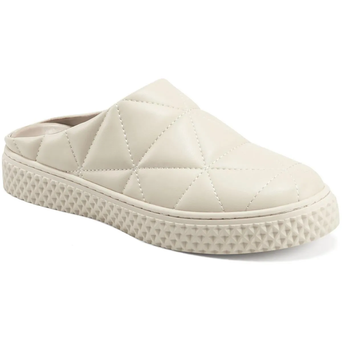 Ella Womens Faux Leather Quilted Mules
