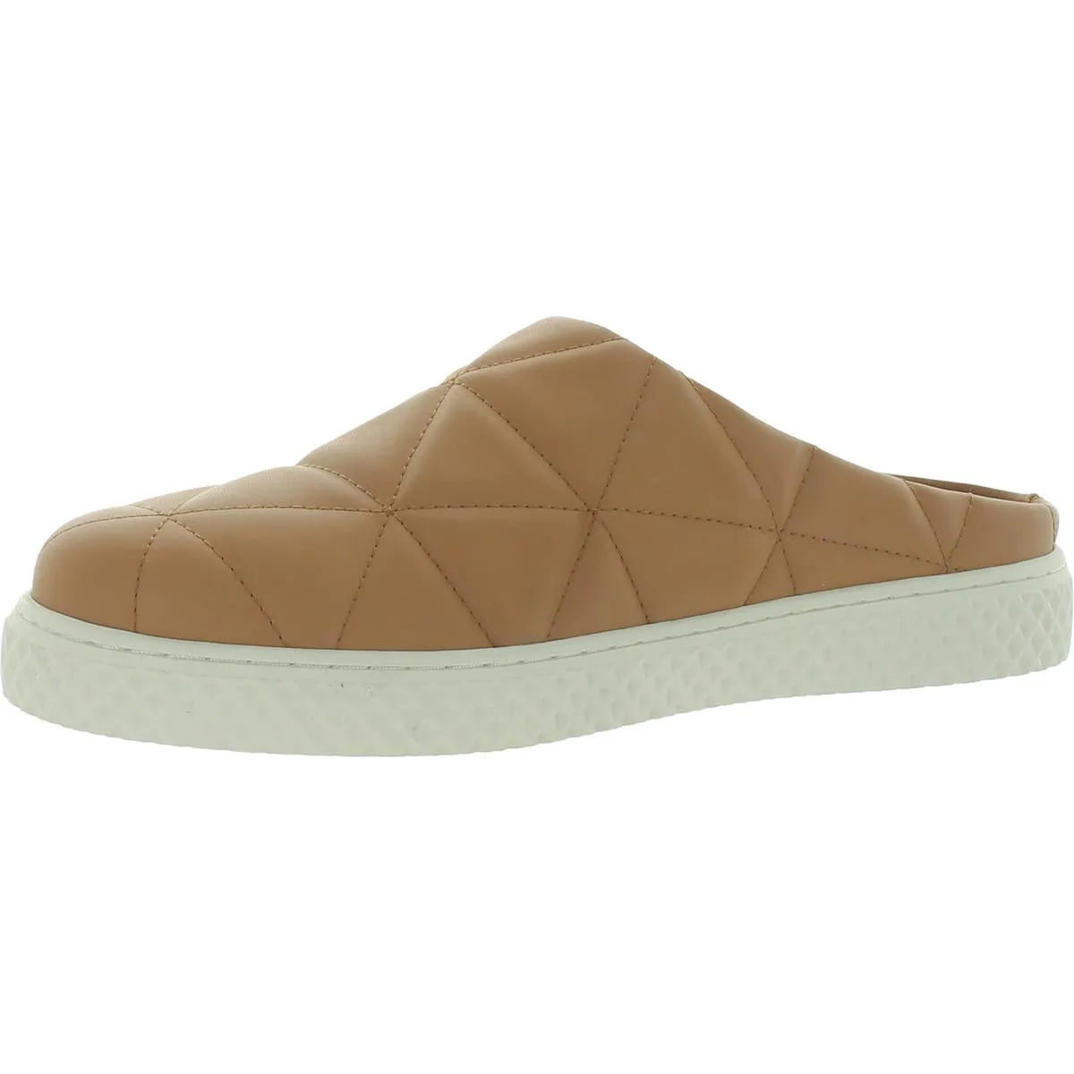 Ella Womens Faux Leather Quilted Mules