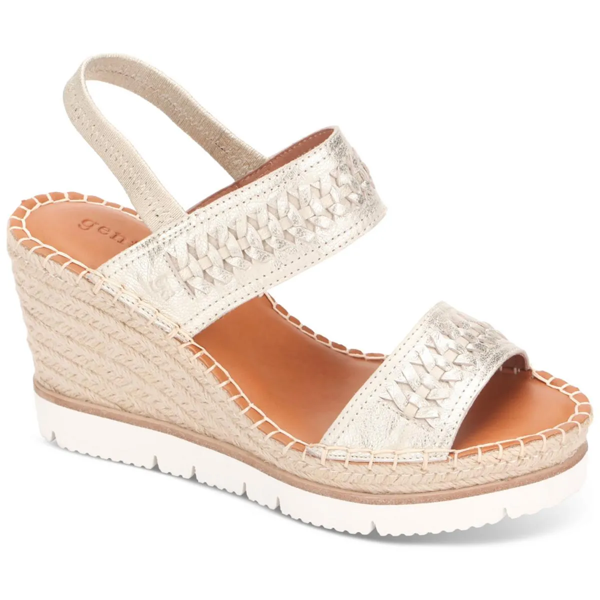Elyssa Sporty Womens Leather Slingback Espadrilles