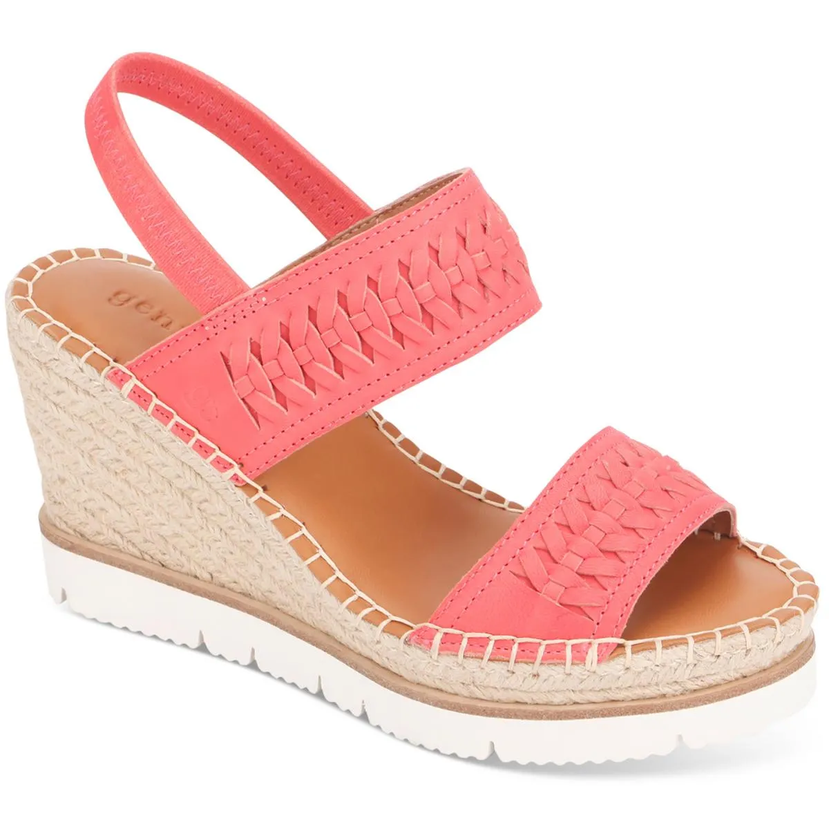 Elyssa Sporty Womens Leather Slingback Espadrilles