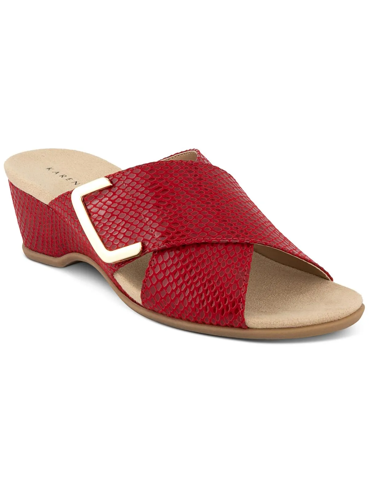 ELZAA Womens Slip On Open Toe Wedge Sandals