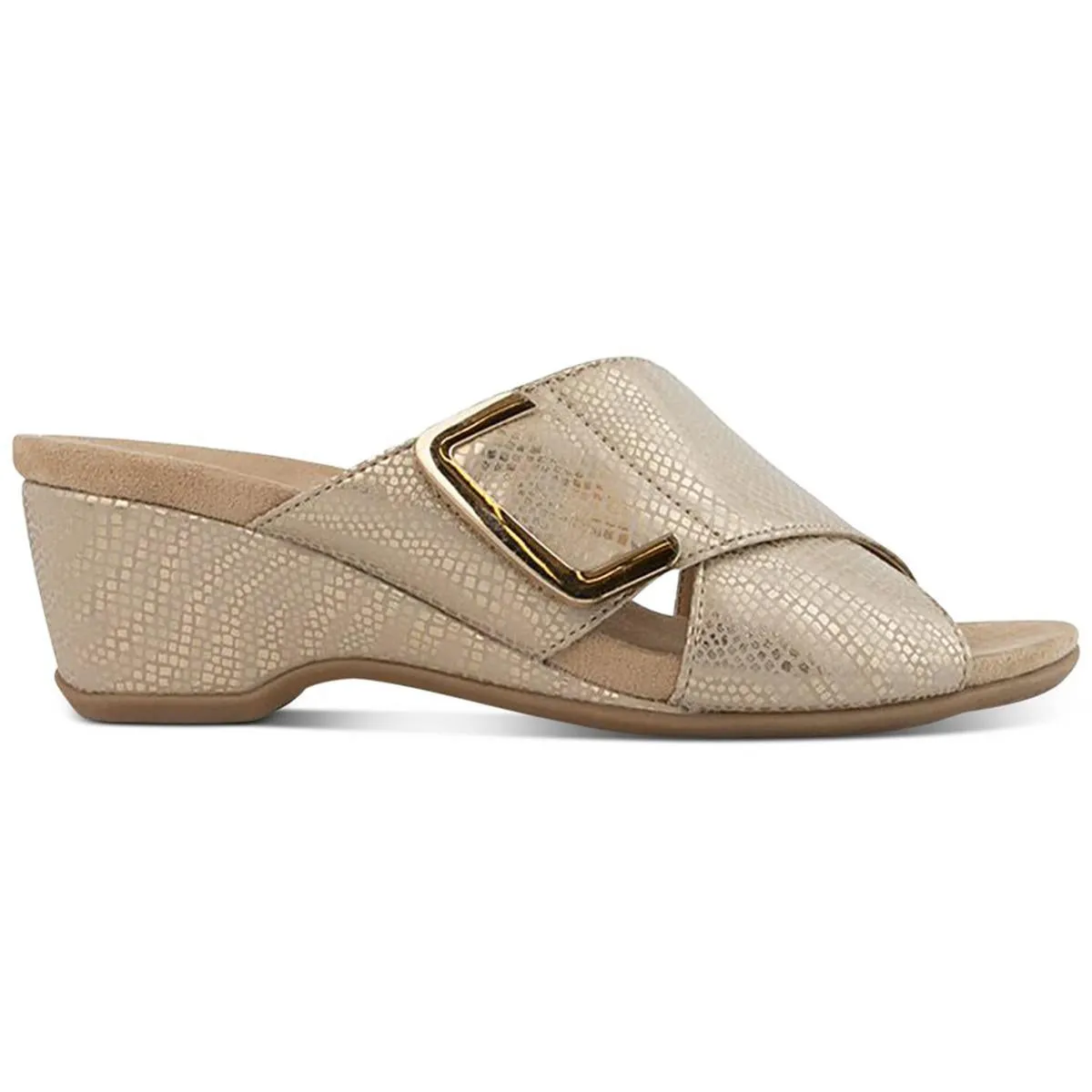 ELZAA Womens Slip On Open Toe Wedge Sandals
