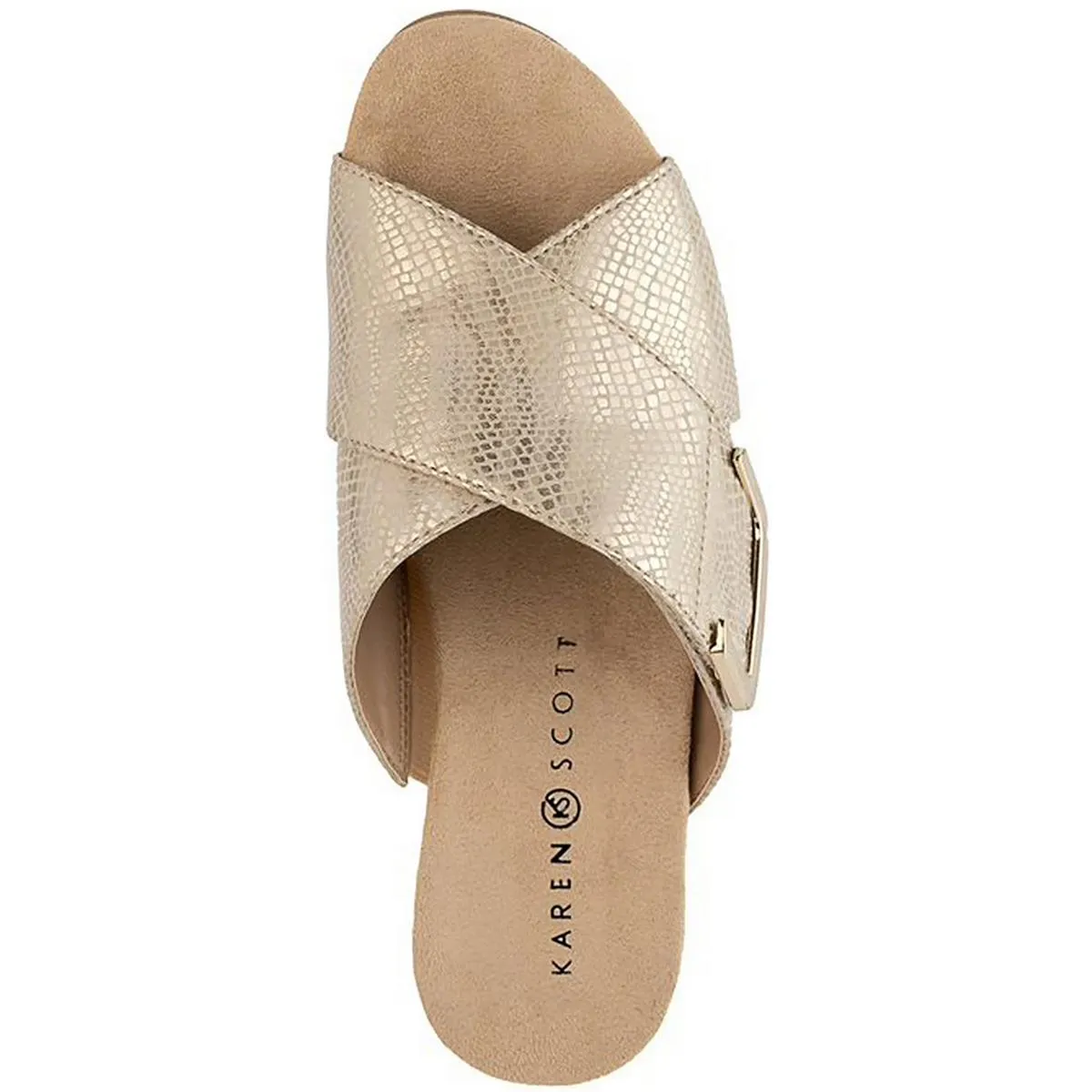 ELZAA Womens Slip On Open Toe Wedge Sandals