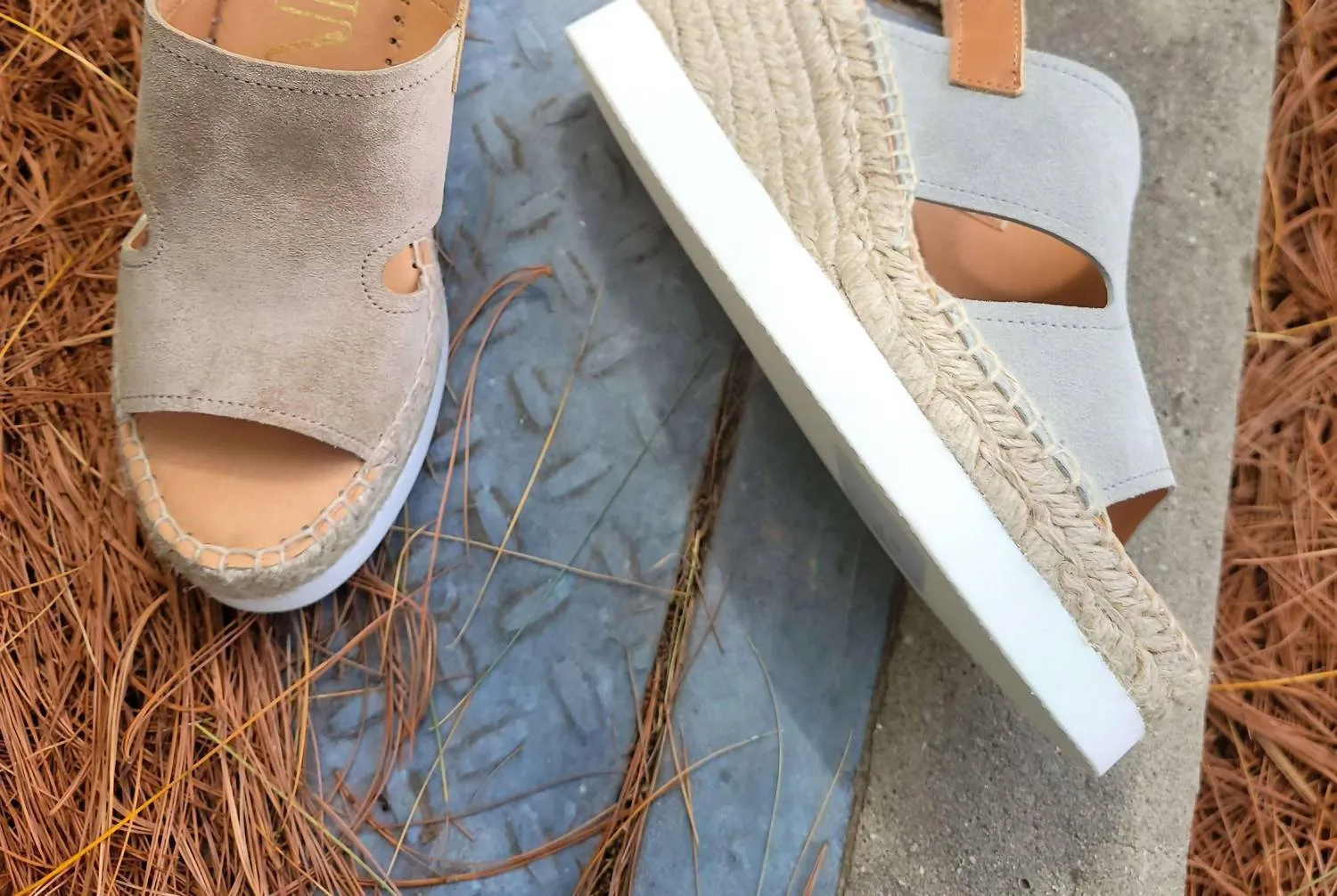 Espadrille Wedge In Khaki
