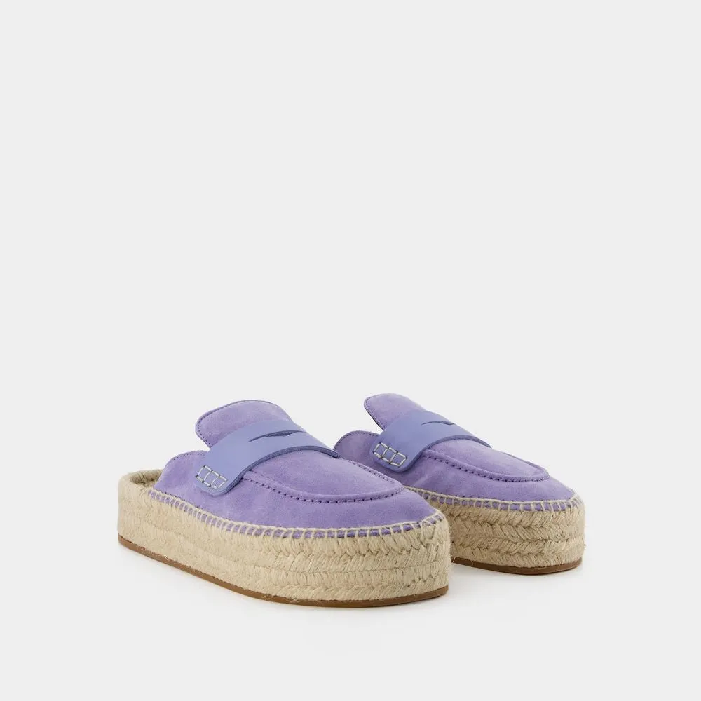 Espadrilles  - Purple - Leather