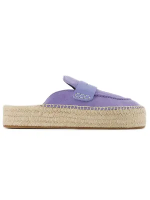 Espadrilles  - Purple - Leather