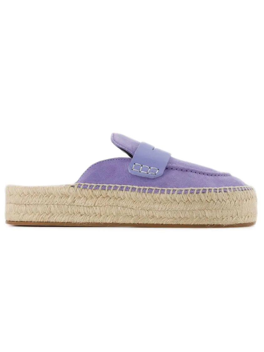 Espadrilles  - Purple - Leather