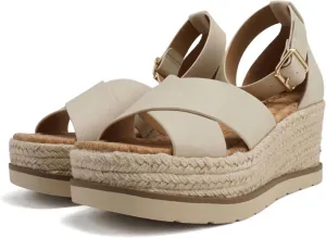 Fabian Espadrille Wedge In Beige