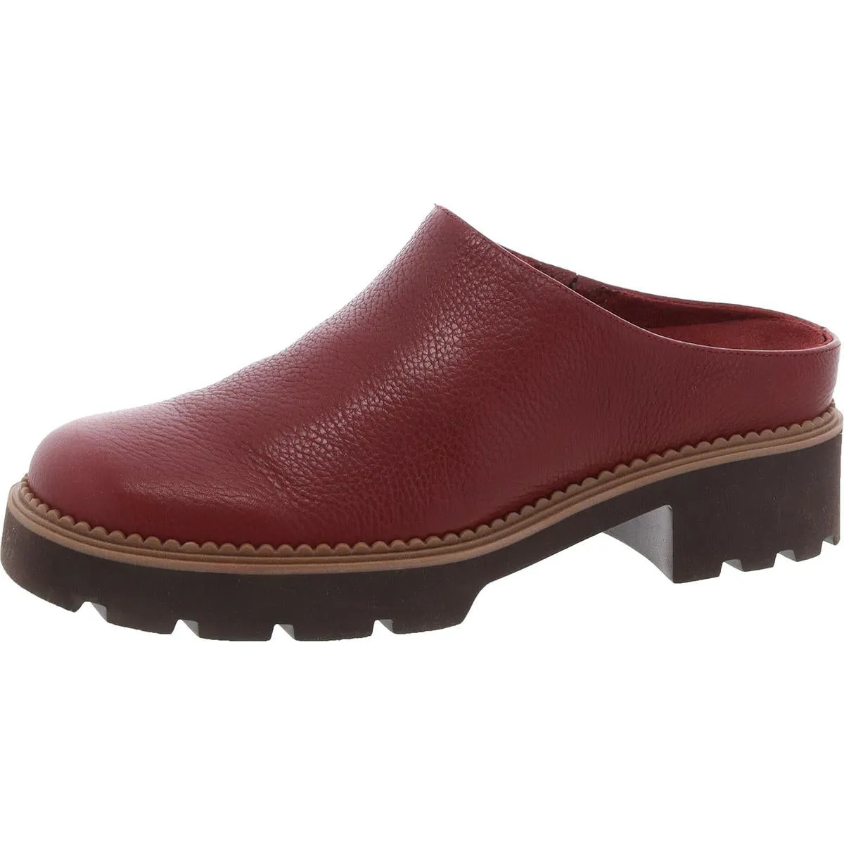 Fairfax Womens Leather Slip On Mules