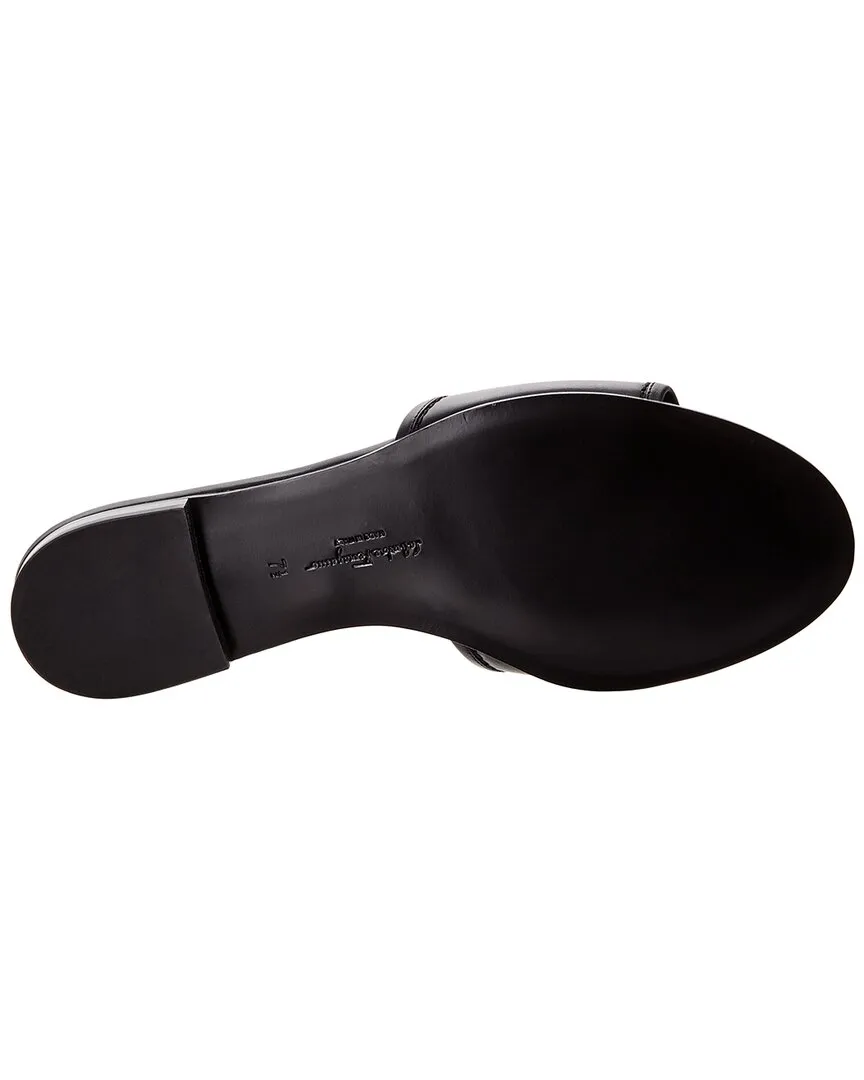 Ferragamo Gancini Leather Slide