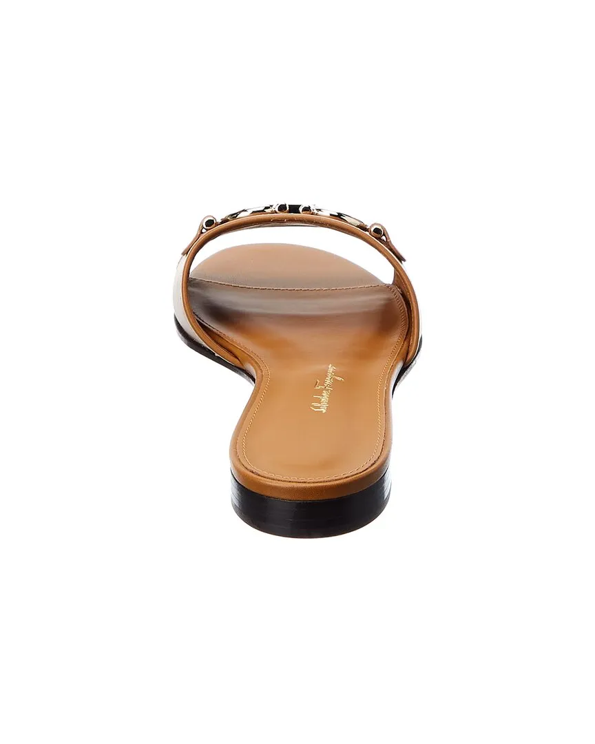 Ferragamo Gancini Leather Slide