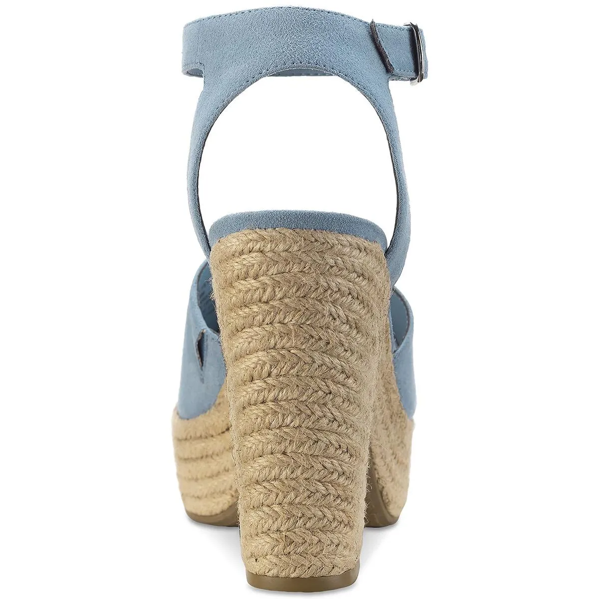 Fey Womens Faux Suede Espadrille Heels