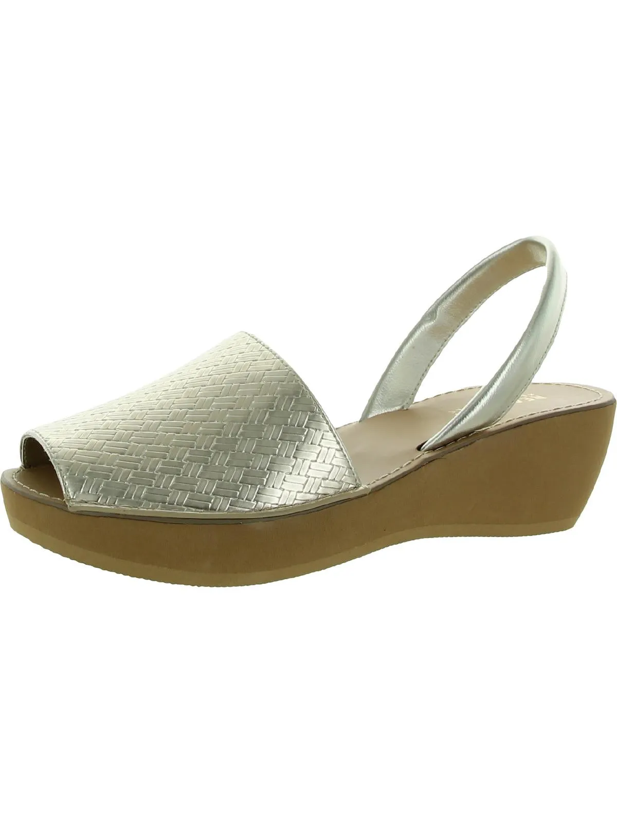 Fine Glass Womens Peep-Toe Wedge Sandals