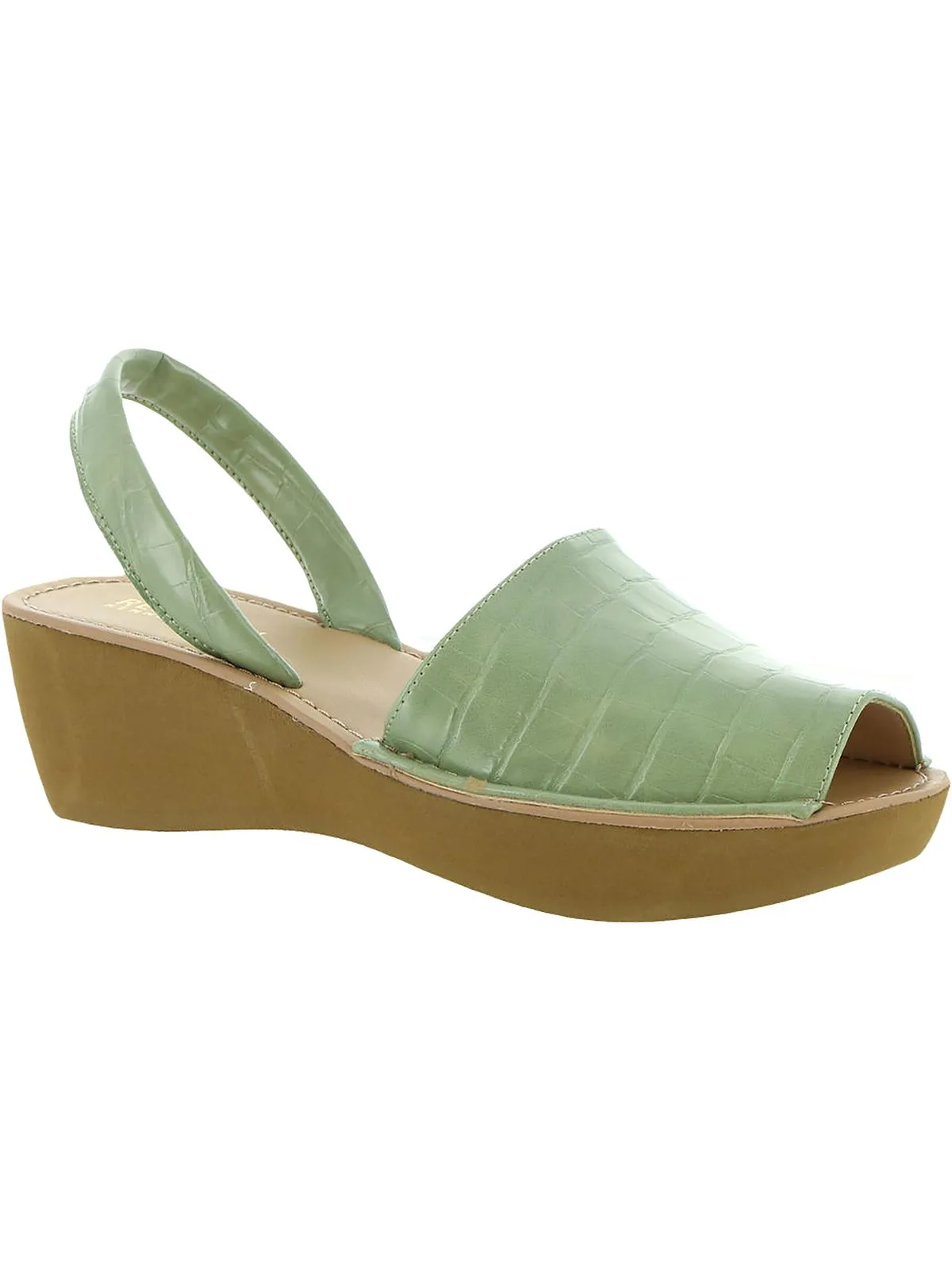 Fine Glass Womens Peep-Toe Wedge Sandals