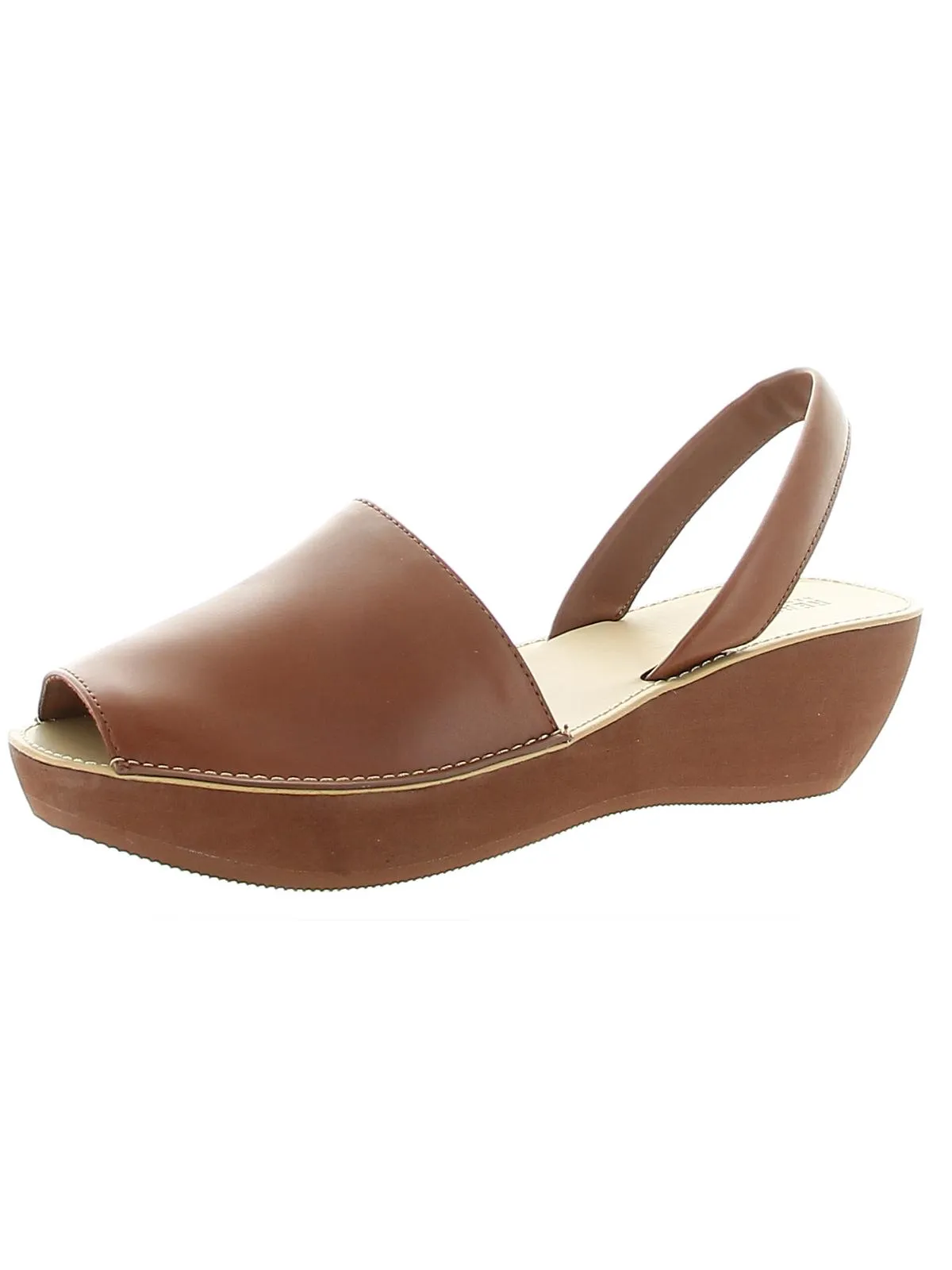 Fine Glass Womens Peep-Toe Wedge Sandals
