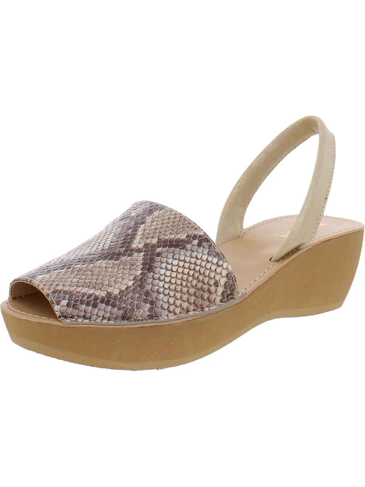 Fine Glass Womens Peep-Toe Wedge Sandals