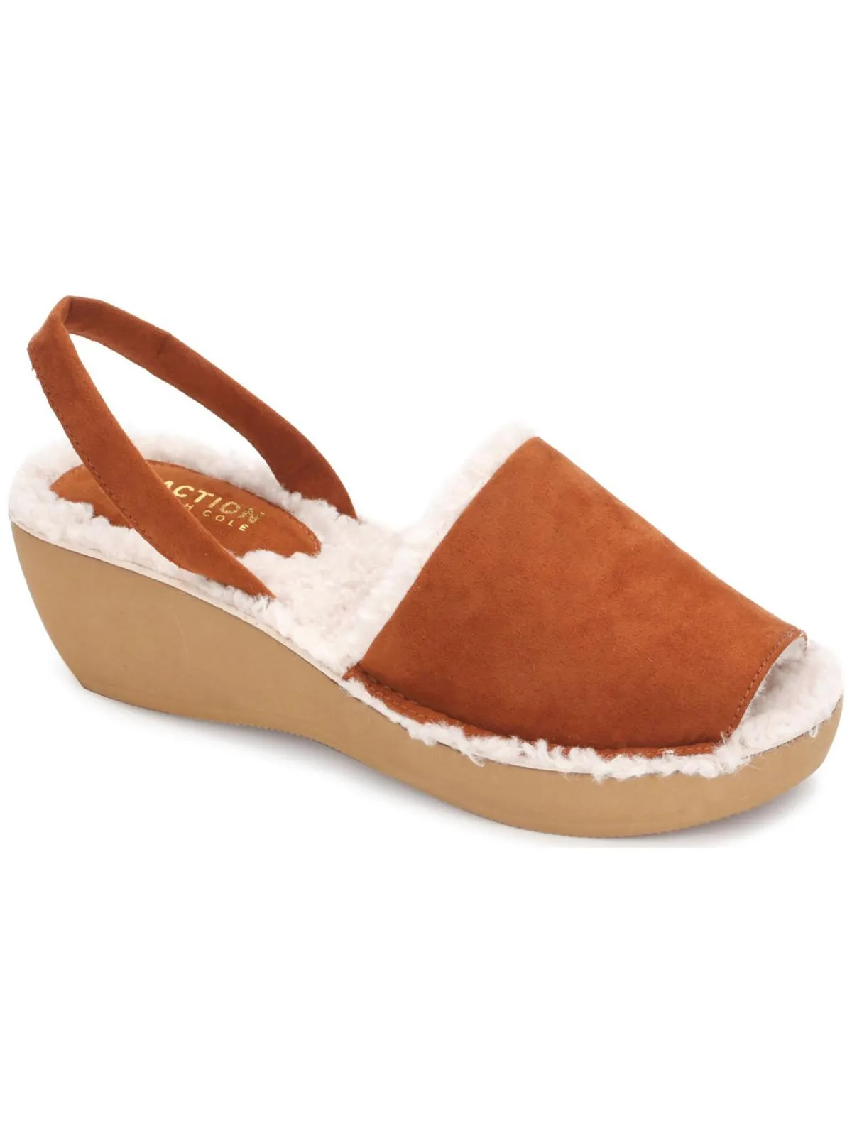 Fine Glass Womens Peep-Toe Wedge Sandals