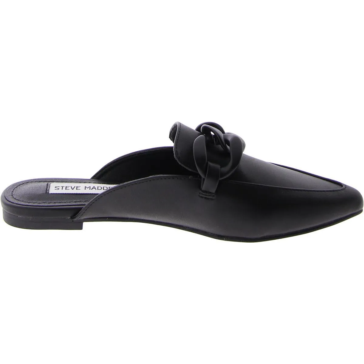 Finley Womens Faux Leather Pointed Toe Mules
