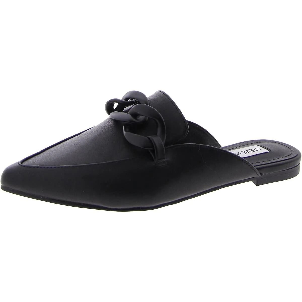 Finley Womens Faux Leather Pointed Toe Mules