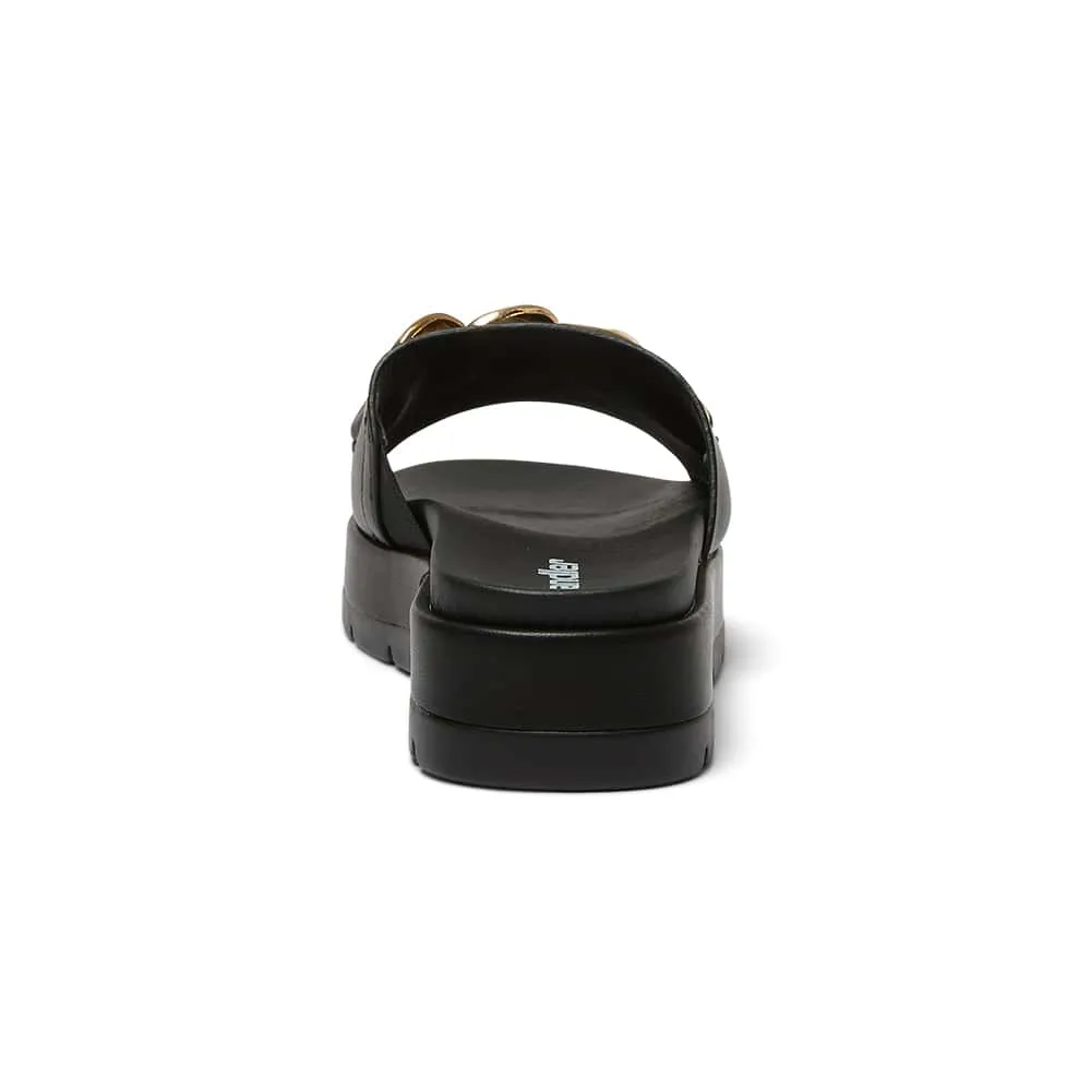 Fiona Slide in Black Smooth