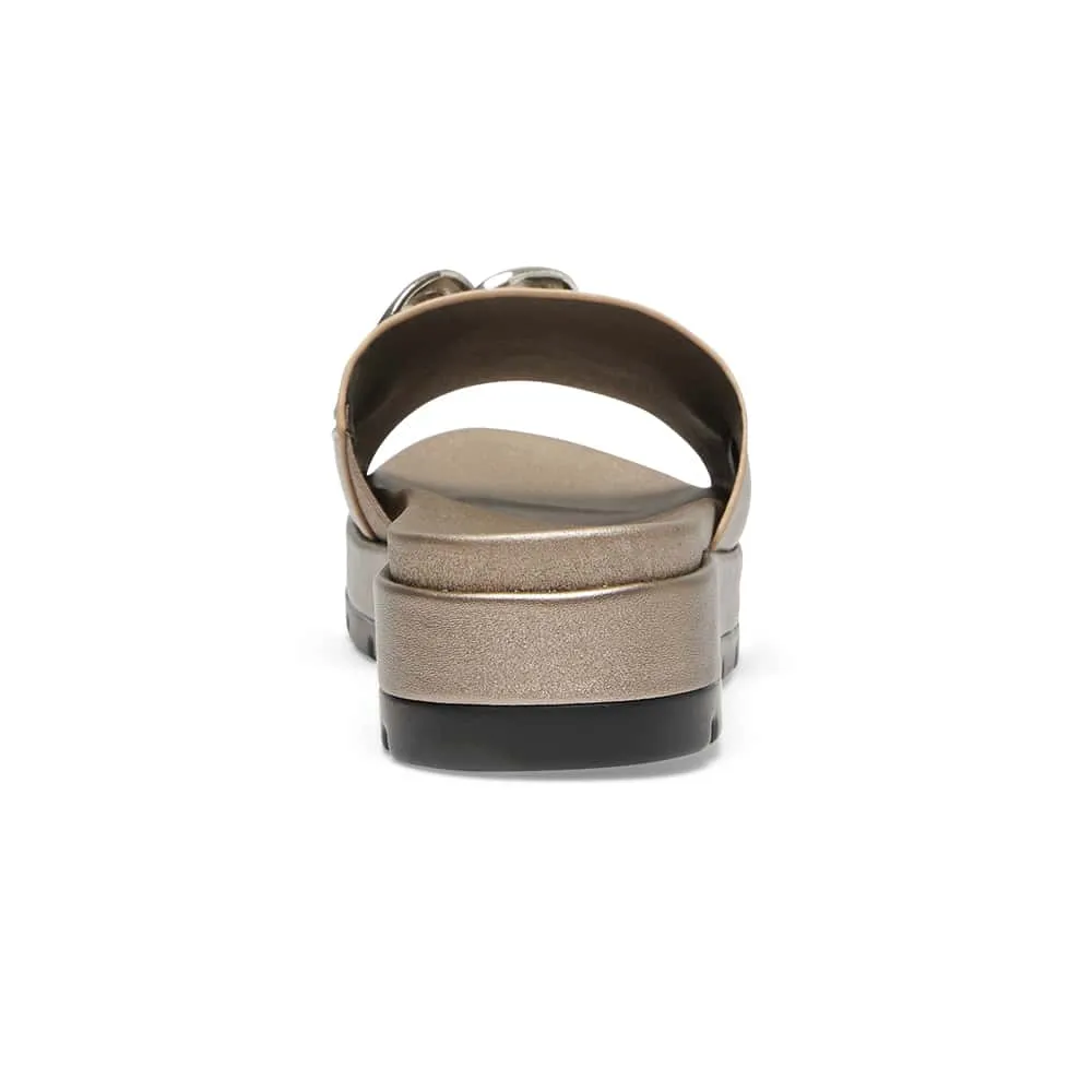 Fiona Slide in Pewter Smooth