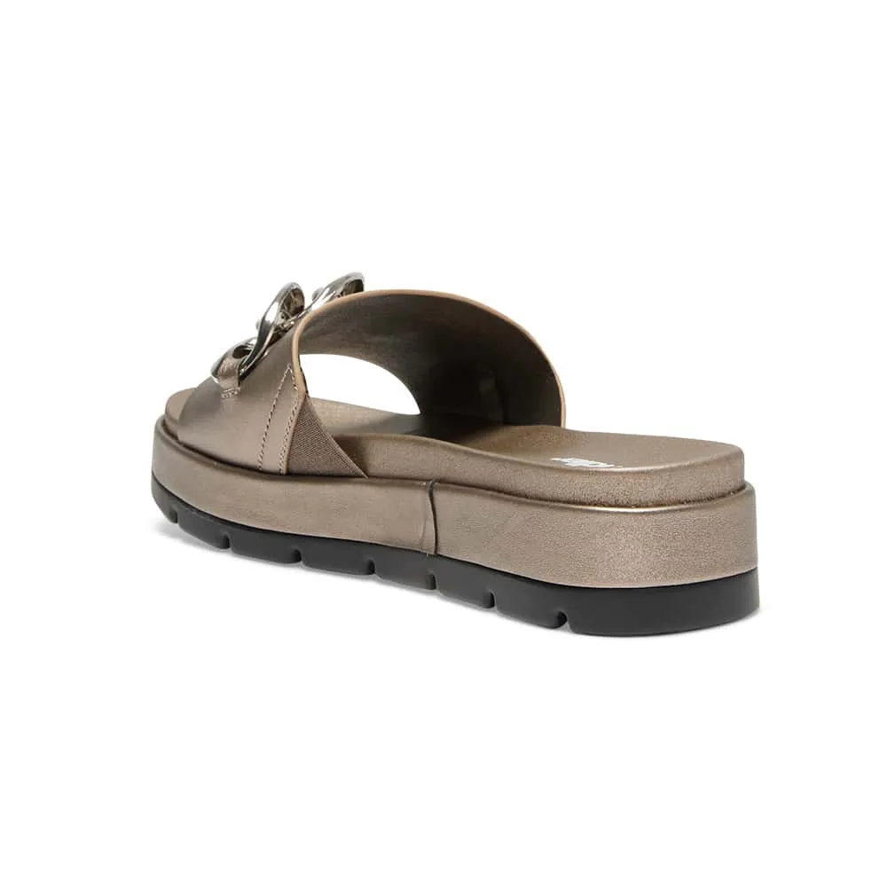 Fiona Slide in Pewter Smooth