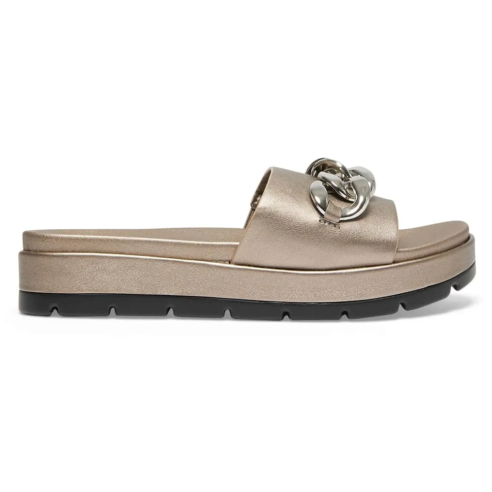 Fiona Slide in Pewter Smooth