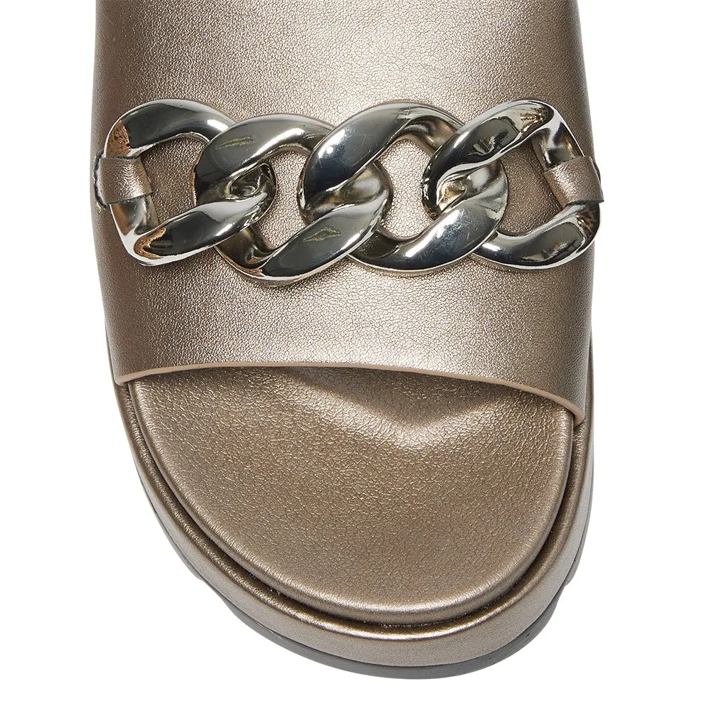 Fiona Slide in Pewter Smooth