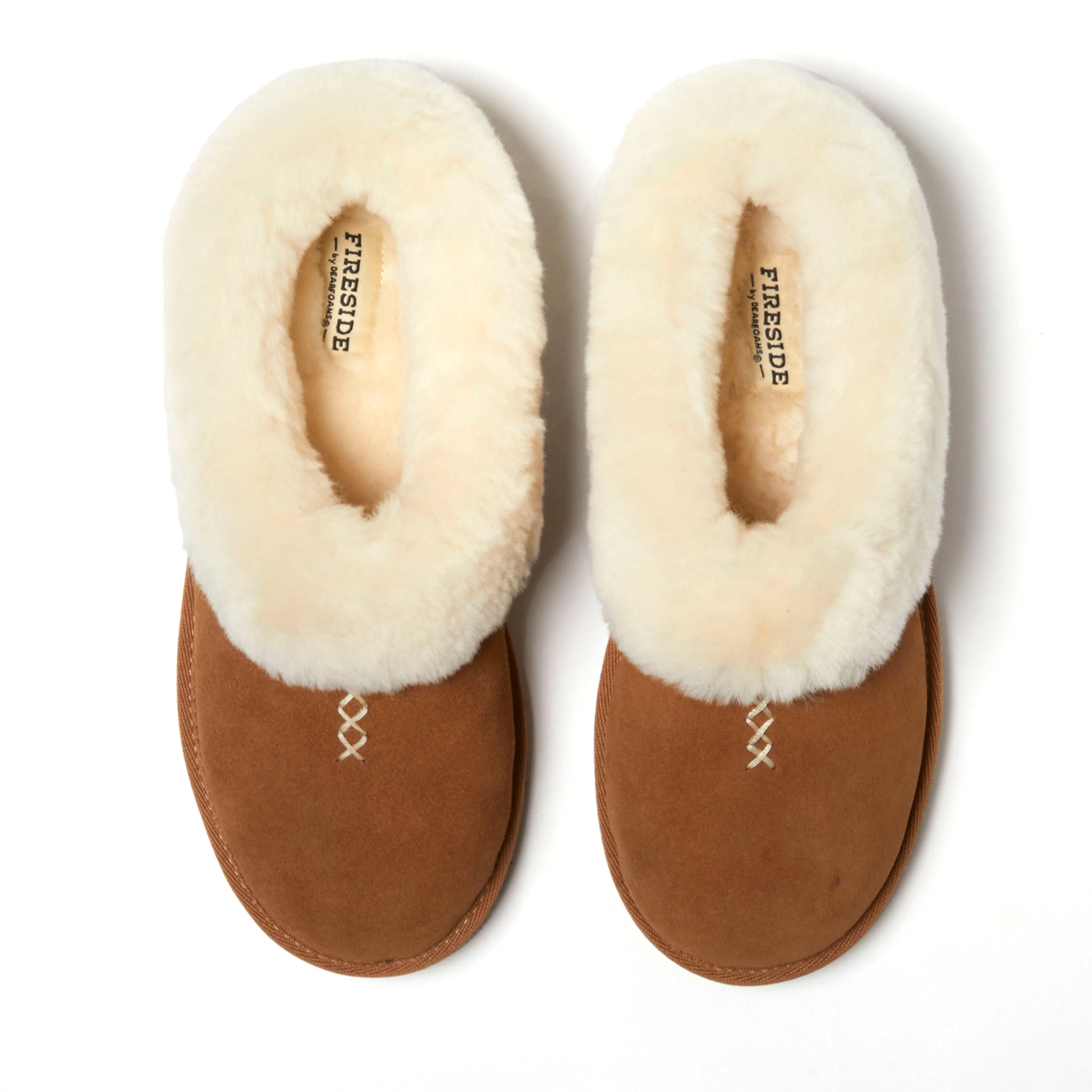 Fireside by Dearfoams Adelaide Genuine Shearling Clog