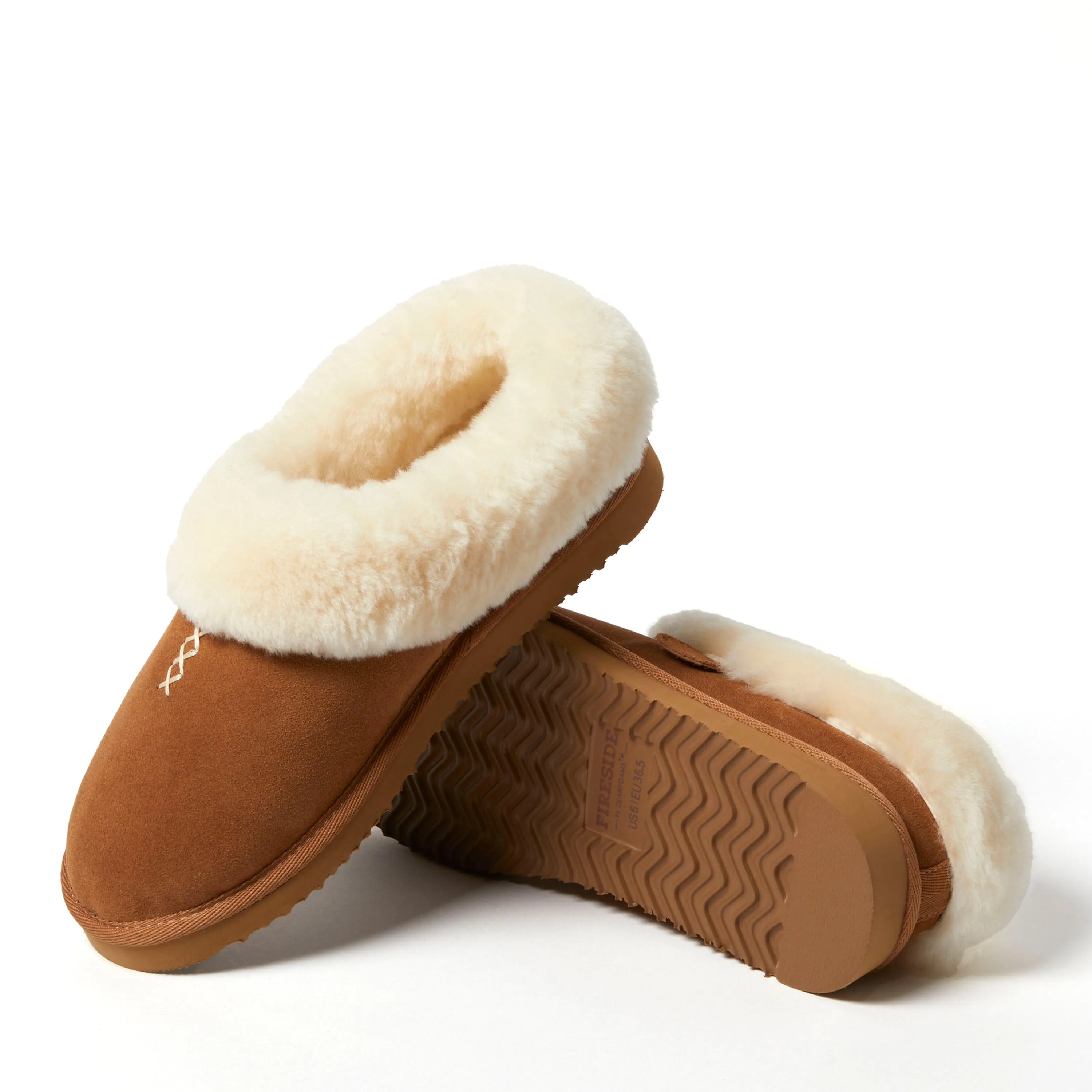 Fireside by Dearfoams Adelaide Genuine Shearling Clog