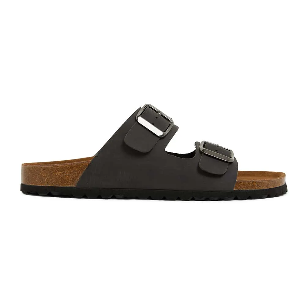 Florida Slide in Black Nubuck
