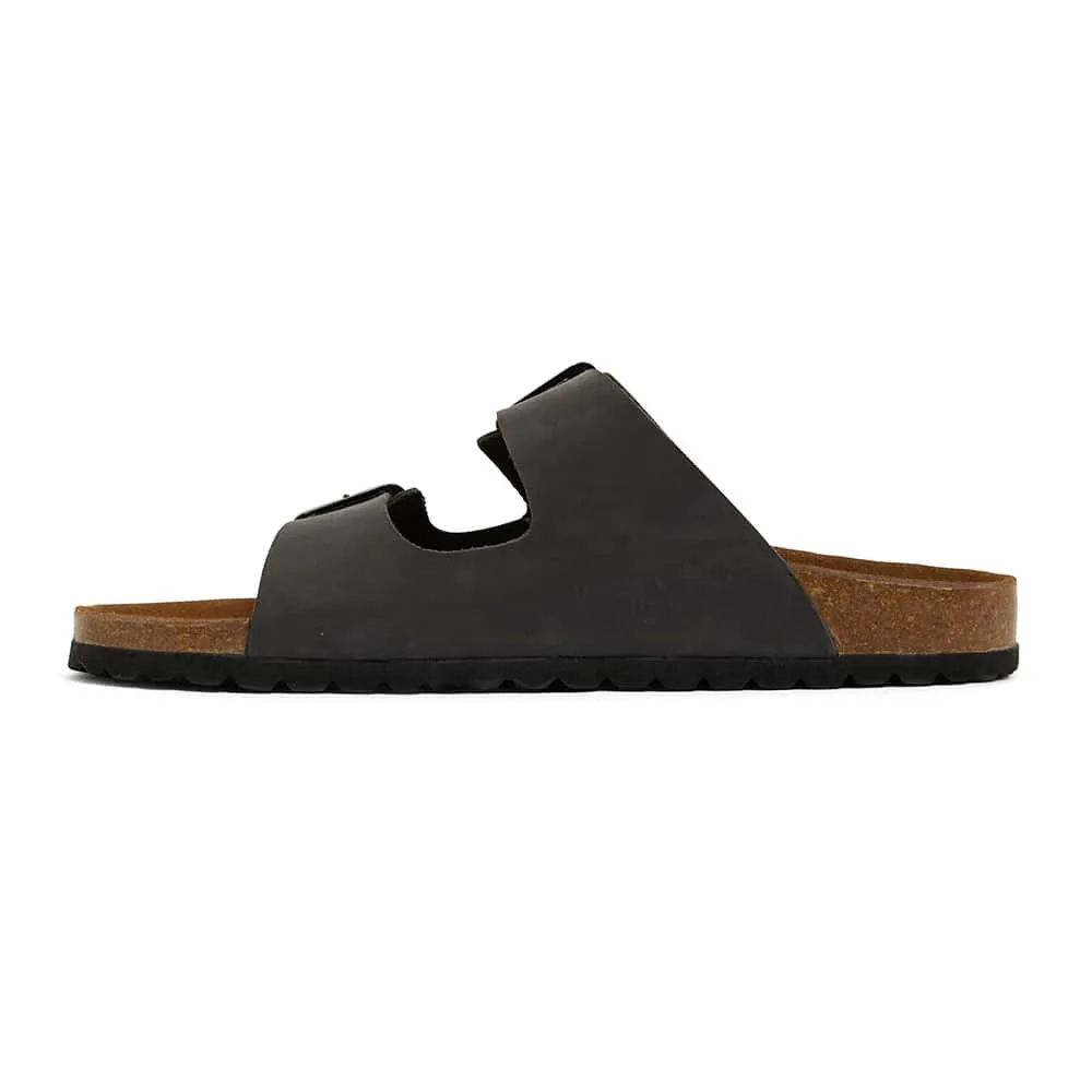 Florida Slide in Black Nubuck