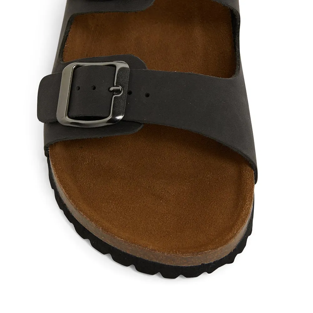 Florida Slide in Black Nubuck