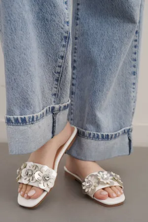 FLOWER METALLIC SLIDES
