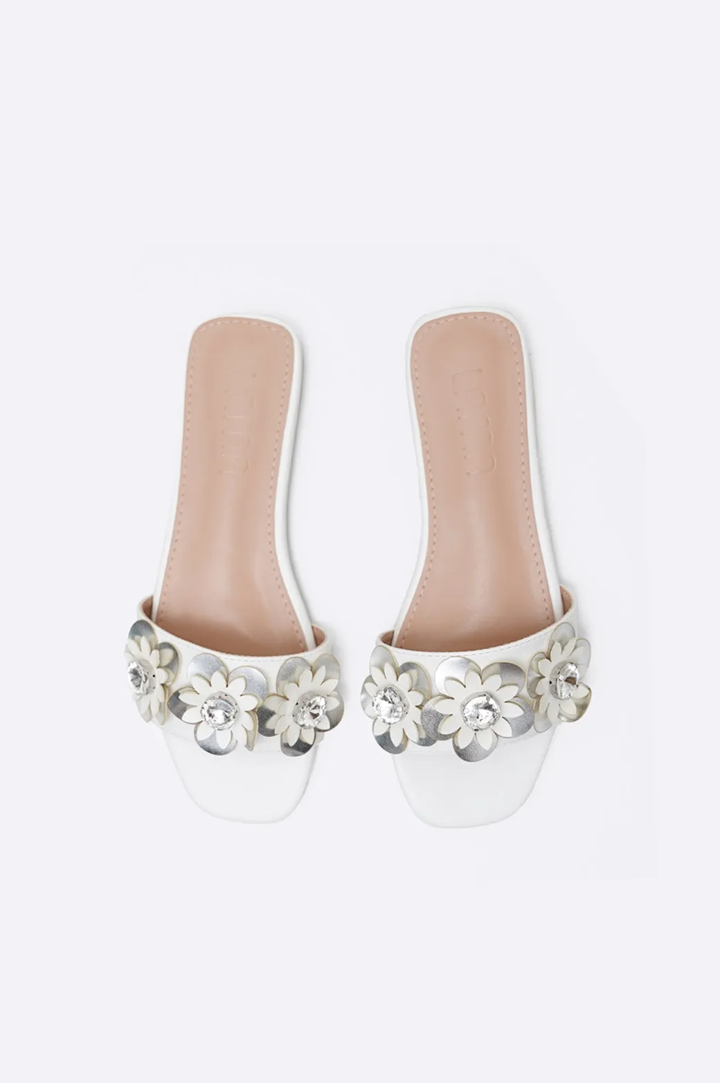 FLOWER METALLIC SLIDES