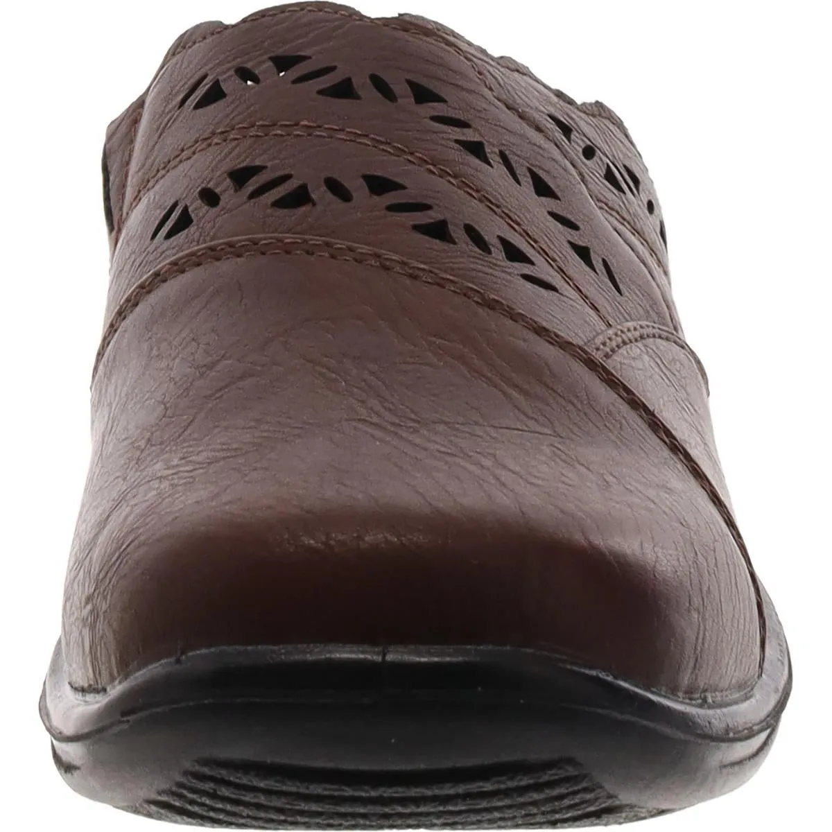 Forever Womens Faux Leather Slip On Mules