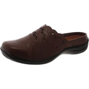 Forever Womens Faux Leather Slip On Mules