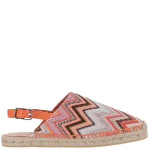 Geometric Pattern Slippers With Adjustable Heel Strap