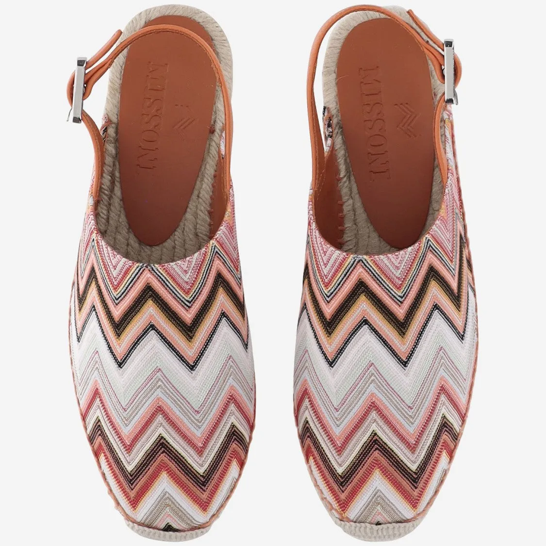 Geometric Pattern Slippers With Adjustable Heel Strap