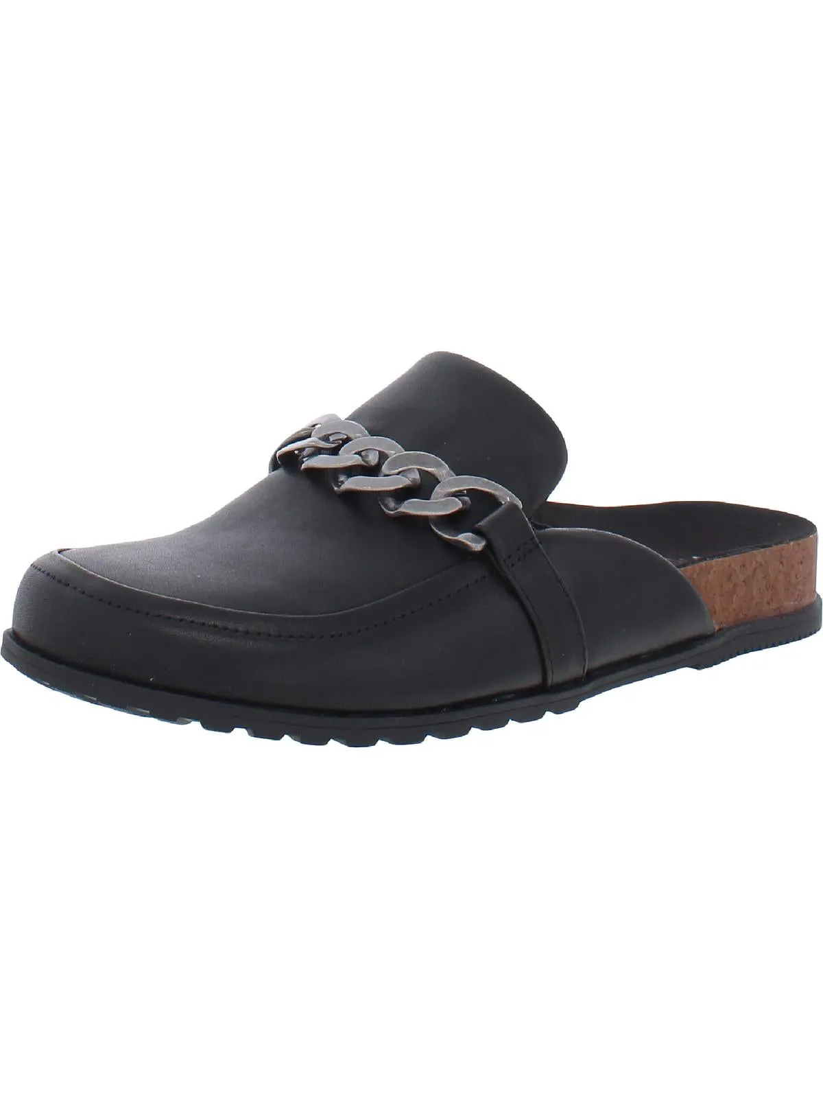 Georgie Womens Leather Slip On Mules