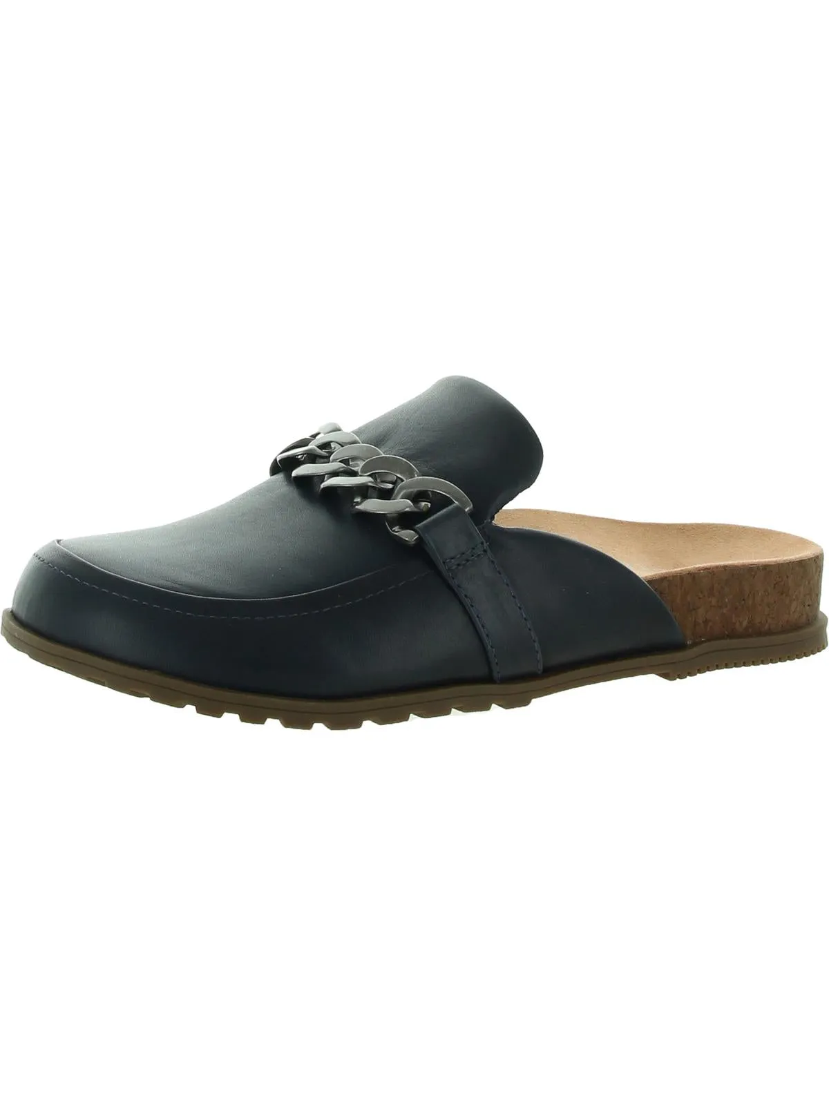 Georgie Womens Leather Slip On Mules