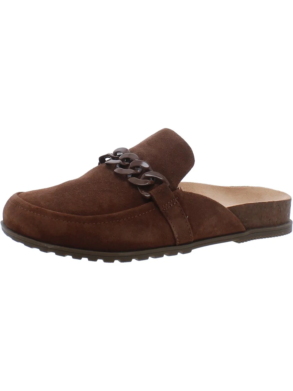 Georgie Womens Leather Slip On Mules