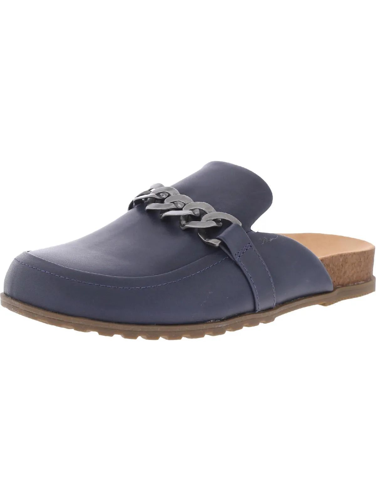 Georgie Womens Leather Slip On Mules