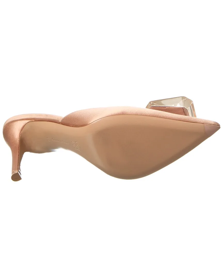 Gianvito Rossi Jaipur 85 Satin & Leather Mule