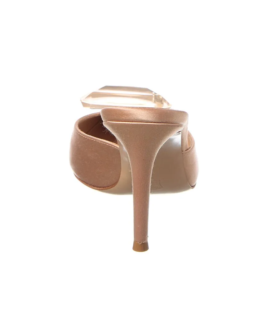 Gianvito Rossi Jaipur 85 Satin & Leather Mule