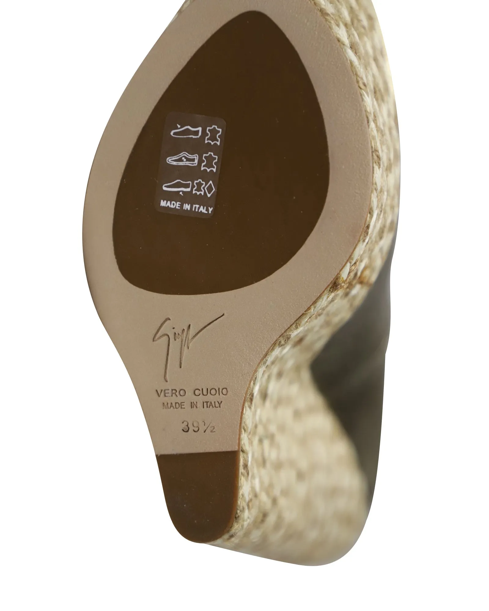 Giuseppe Zanotti Cumber 105 Wedge in Gold Leather
